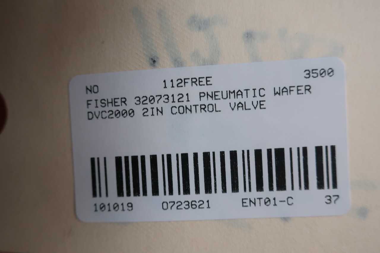 FISHER NPS 2 PNEUMATIC 2052 WAFER DVC2000 2IN CONTROL VALVE - CONTROL VALVE