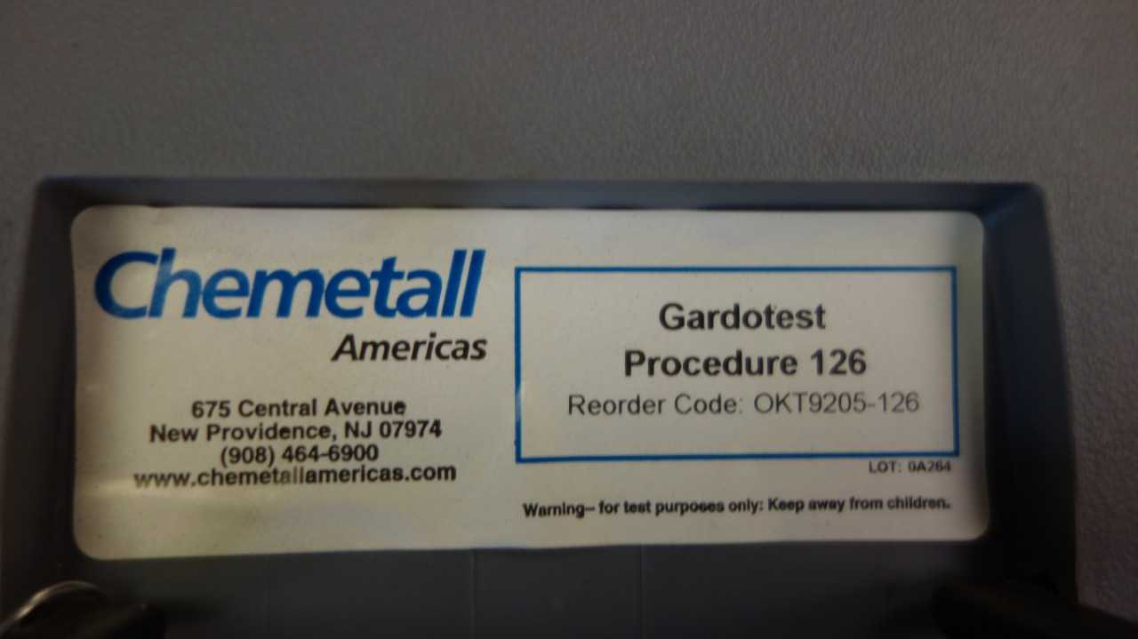 CHEMETALL GARDOTEST PROCEDURE 126 TEST KIT - LAB & SCIENTIFIC