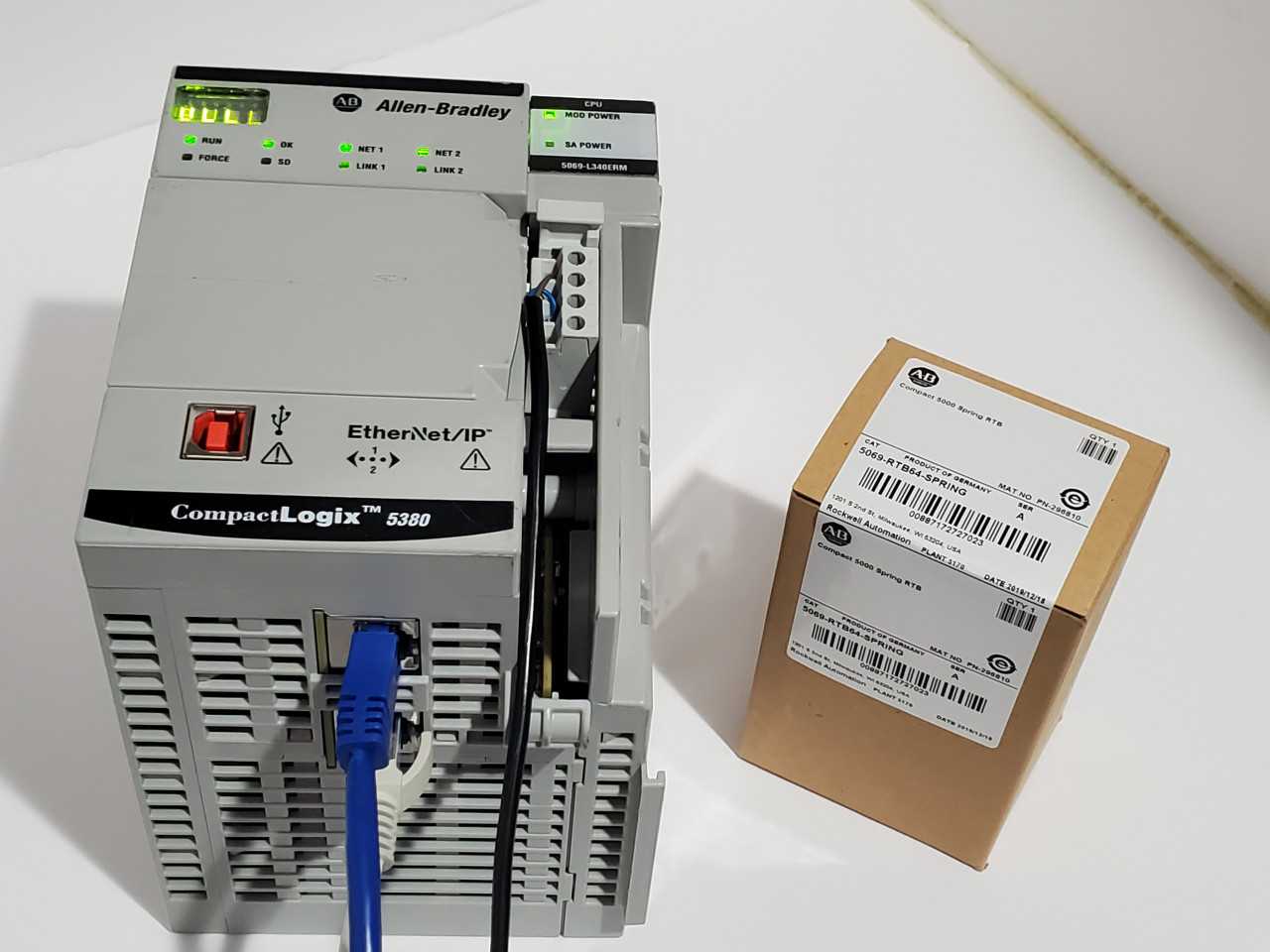 Allen Bradley CompactLogix 5069-L340ERM Plus Brand new 5069-RTB64 Spring - AUTOMATION & CONTROLS