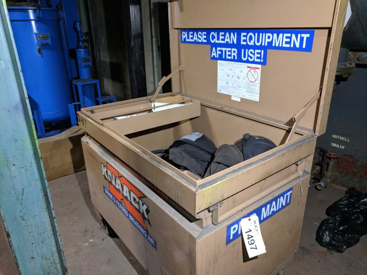 KNACK ROLLING JOB BOX WITH PPE, HOSES, TOOLS - TOOL STORAGE KNACK ROLLING JOB BOX WITH PPE, HOSES, TOOLS - TOOL STORAGE