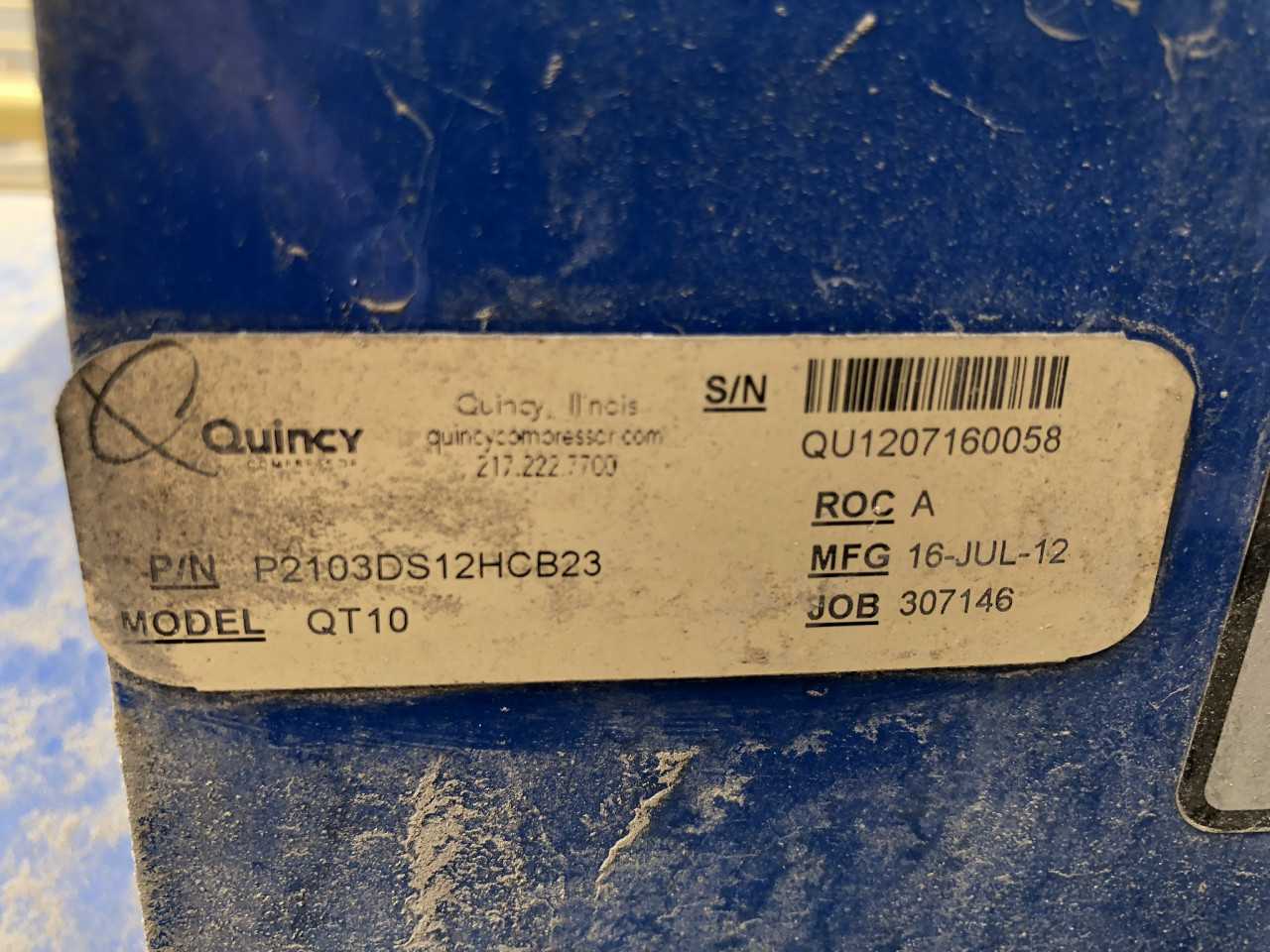 Quincy Compressor Motor and Auxiliary Tank - AIR COMPRESSORS