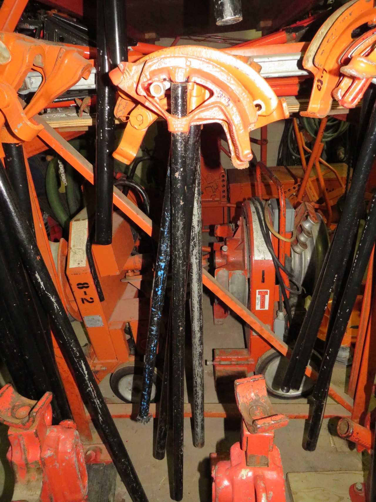 LOT OF 5 ASSORTED 90 DEGREE PIPE BENDERS - BENFIELD - HAND TOOLS