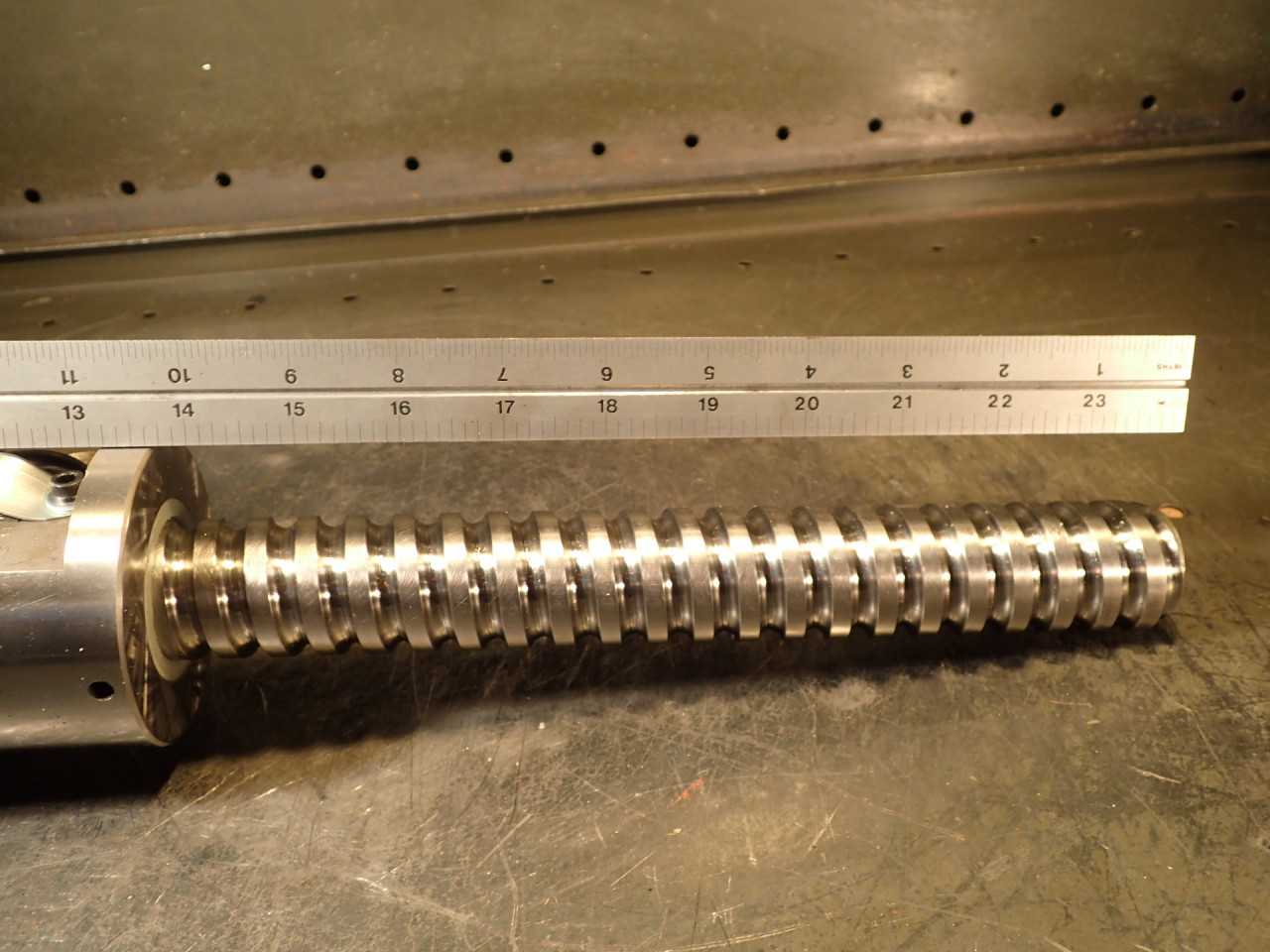 Barnes 12mm Pitch Ball Screw: 255mm Travel, 540mm OAL, 30mmx1.5 End Thread, NOS - MACHINE TOOLING