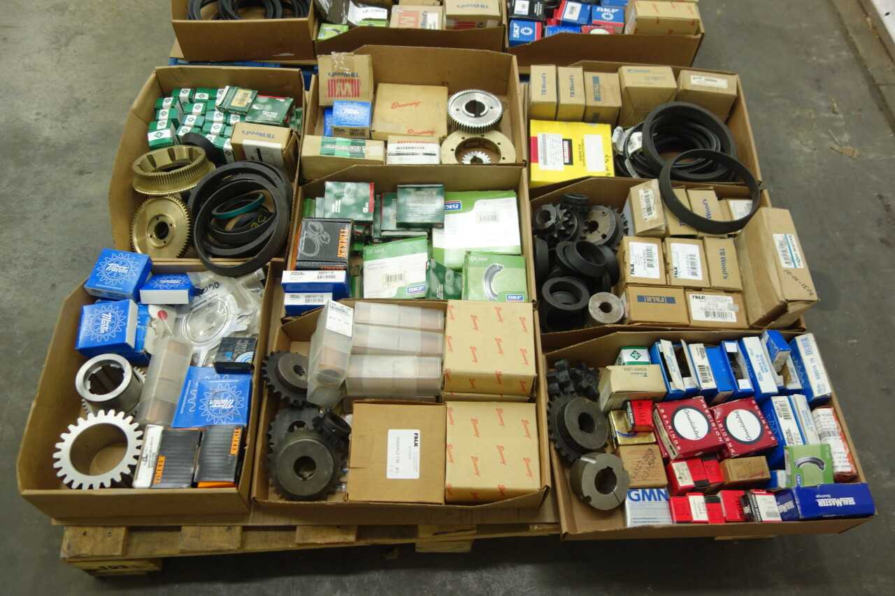 2 PALLETS OF POWER TRANSMISSION REPLACEMENT PARTS - POWER TRANSMISSION