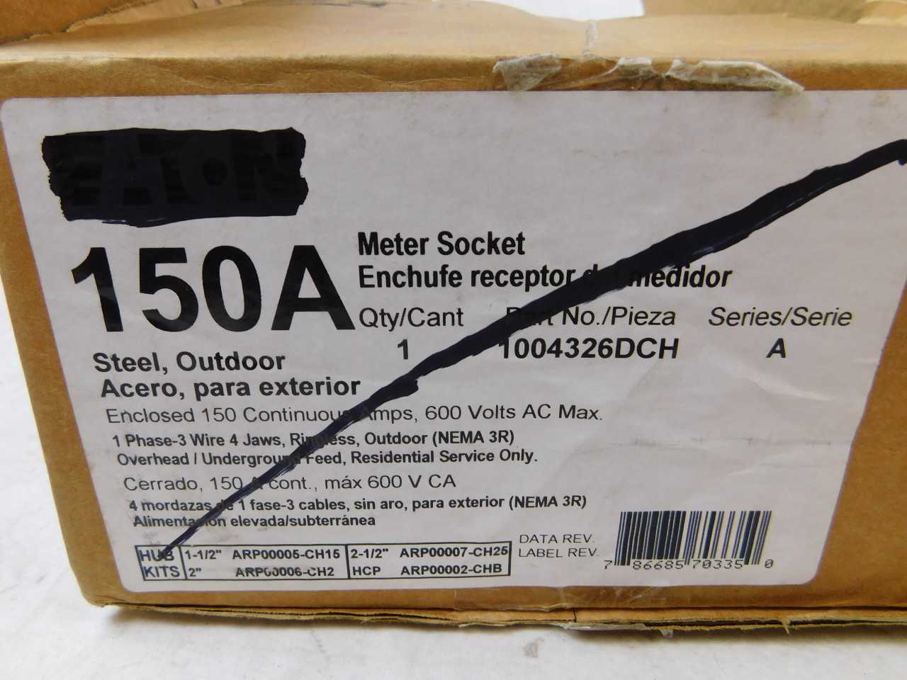 Quantity of 2x 1004326DCH Electrical Enclosure - ELECTRICAL COMPONENTS
