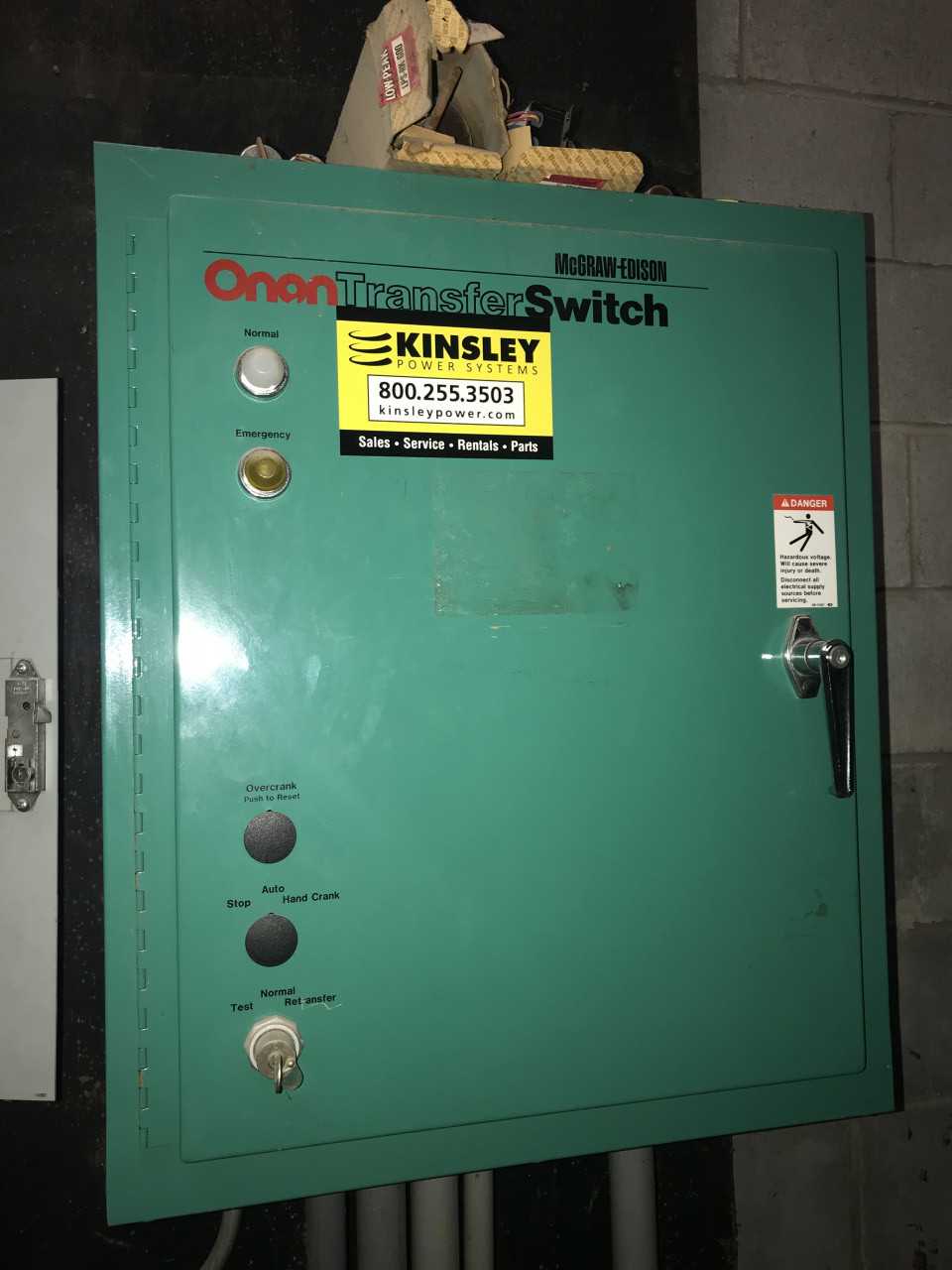 ONAN 30 0EK GENERATOR W/ ONAN TRANSFER SWITCH - STANDBY POWER GENERATOR