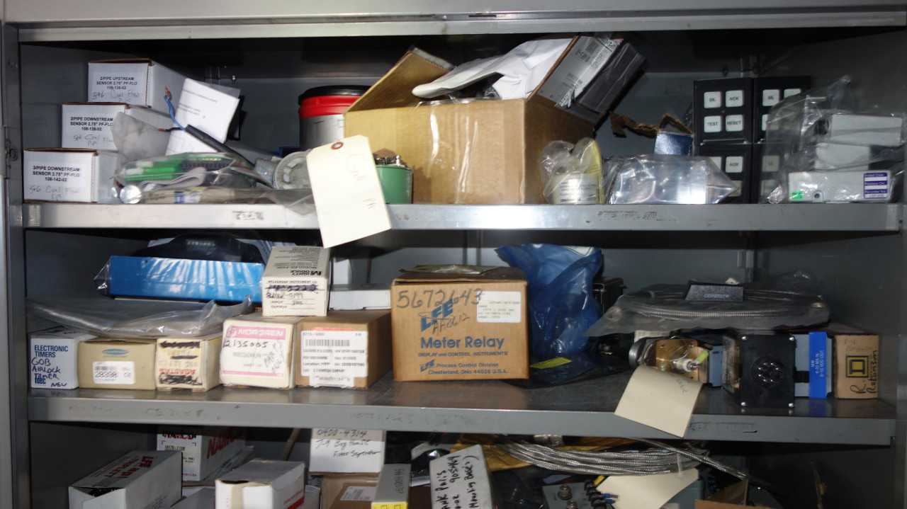 CABINET WITH CONTENTS, ELECTRICAL MRO, SWITCHES - ELECTRICAL COMPONENTS