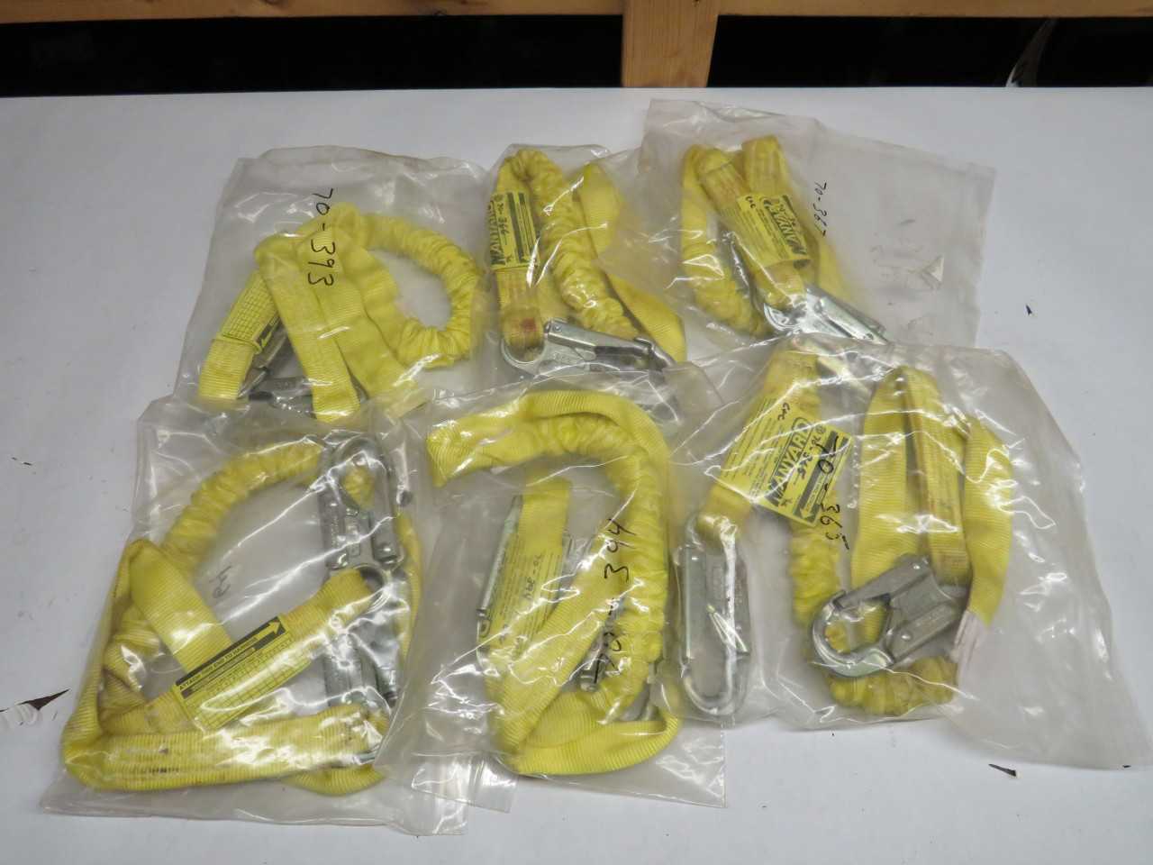 LOT OF 6 MILLER 216WLS/5FTYL MANYARD W/ LOCKING SNAPS - SAFETY EQUIPMENT