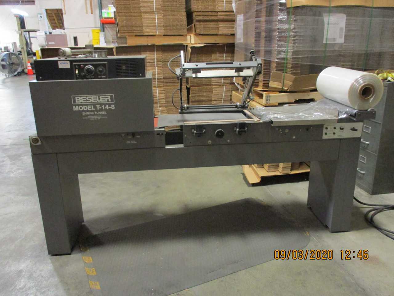Bessler T-14-8-D shrink tunnel, Boise, ID - PACKAGING