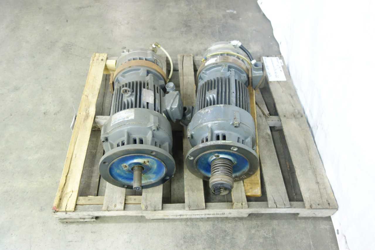LOT OF 2 MITSUBISHI SUPER LINE MOTORS, MIDWEST MAGNETIC BRAKE - PRESS BRAKES