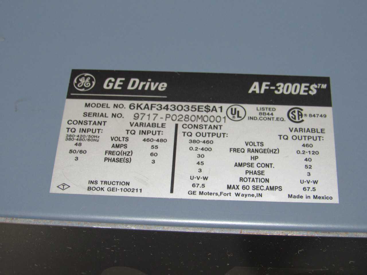 GE Drive - MOTOR DRIVES