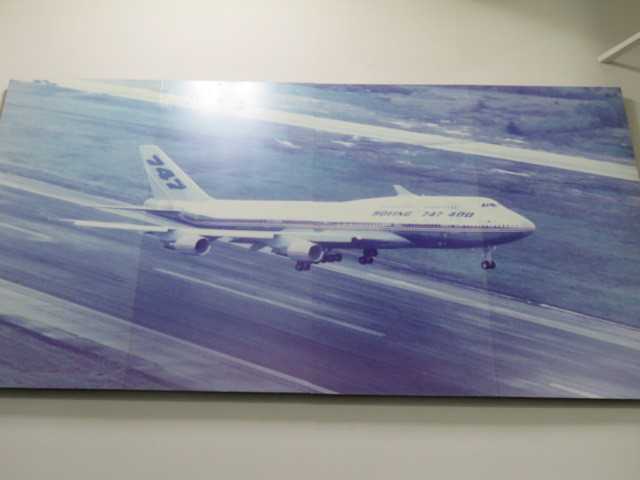 Boeing 747 Picture, approx. 8' H X 12' Wide, (4-3' panels wide) - MISCELLANEOUS