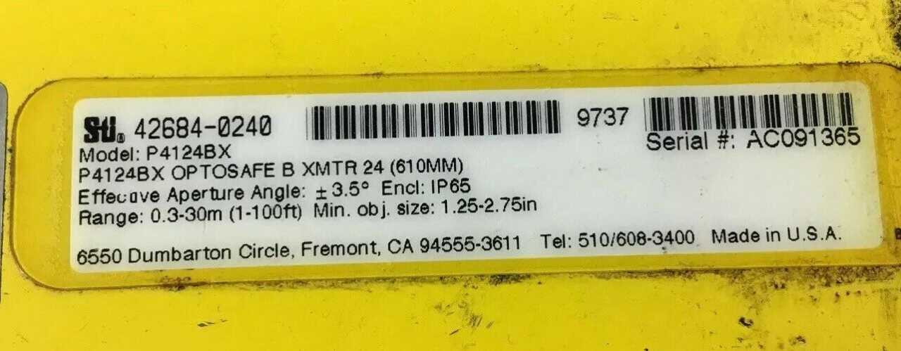 Lot of 7 STI OPTOSAFE SAFETY LIGHT CURTAIN RECEIVERS-USED - SAFETY EQUIPMENT