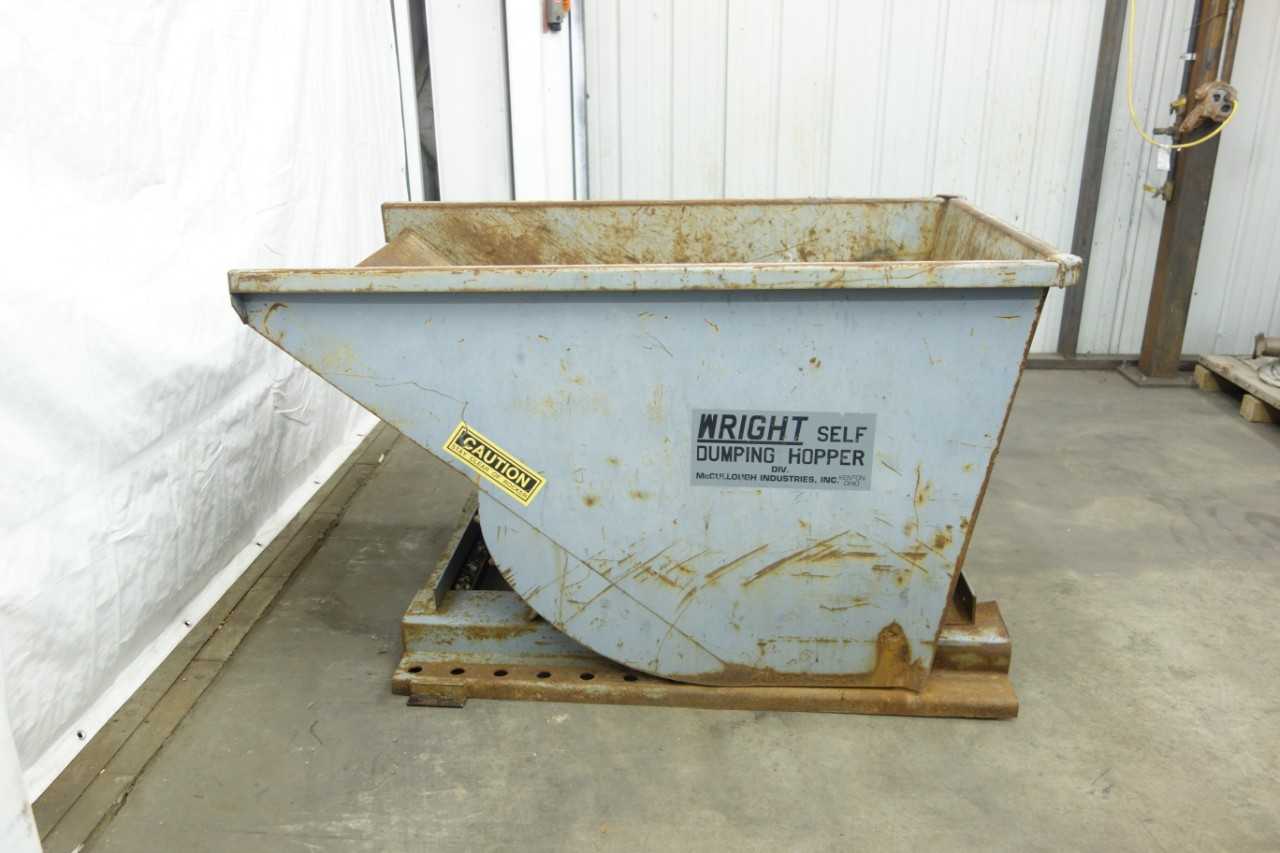 WRIGHT STATIONARY SELF DUMPING HOPPER - WASTE BINS