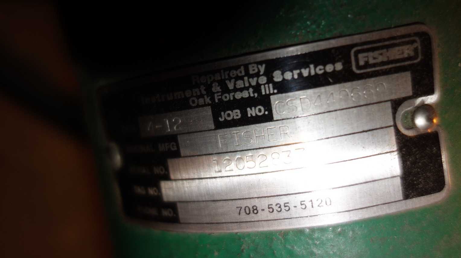FISHER 657-CAV4 2 IN STEEL FEEDER CONTROL VALVE - CONTROL VALVE