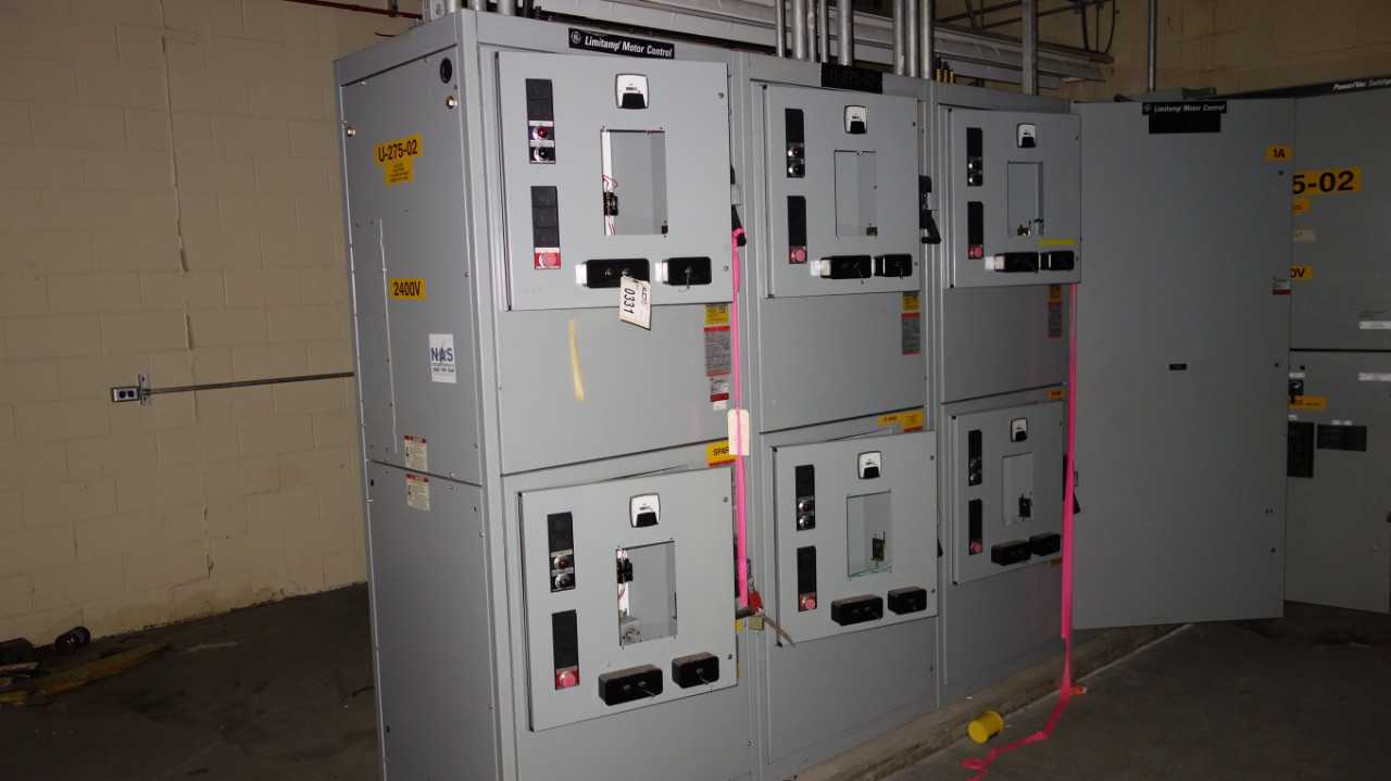 3X SECTIONS GE LIMITAMP CR194A117F2 CONTROL PANELS (SOME COMPONENTS HAVE BEEN STRIPPED) - AUTOMATION & CONTROLS