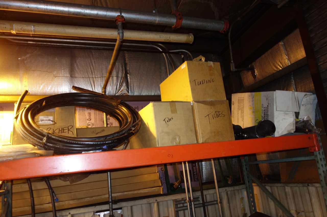 CONTENTS OF RACKING, OIL SNAKES, TARPS, TUBING - INDUSTRIAL PARTS