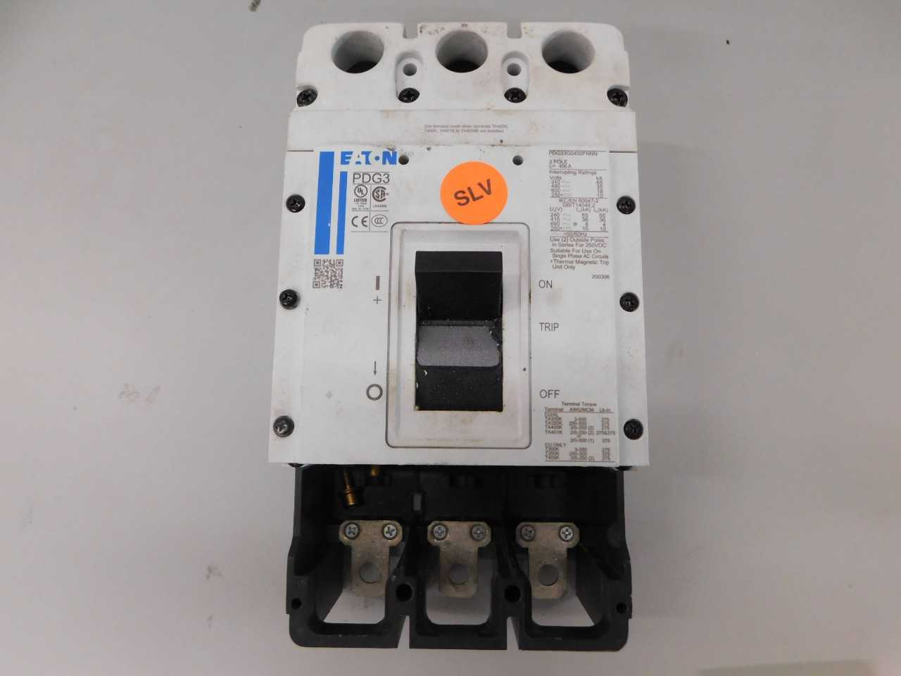 [SALVAGE - FOR PARTS ONLY] Eaton PDG33G0400FNNN MCCB PDG3 3P 400A - CIRCUIT BREAKERS