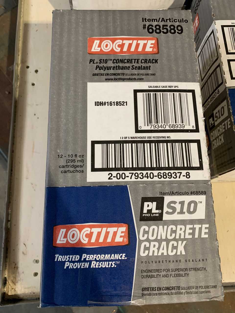 LOT OF 10 BOXES LOCTITE PL S10 CONCRETE CRACK SEALANT #68589 - ELECTRIC POWER TOOLS