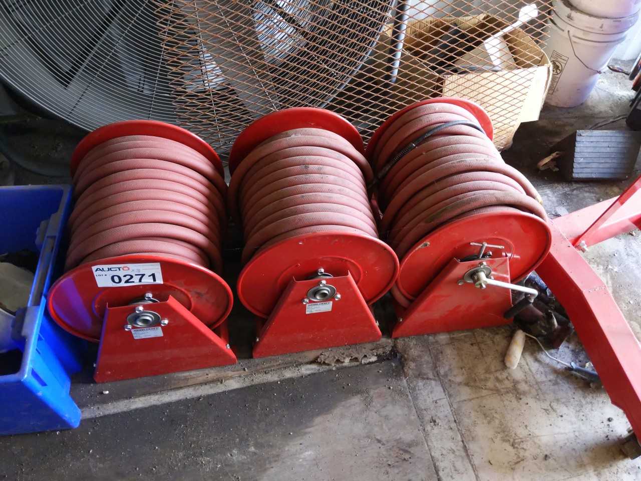 Lot of 3 Reel craft hose reels - HYDRAULIC HOSE