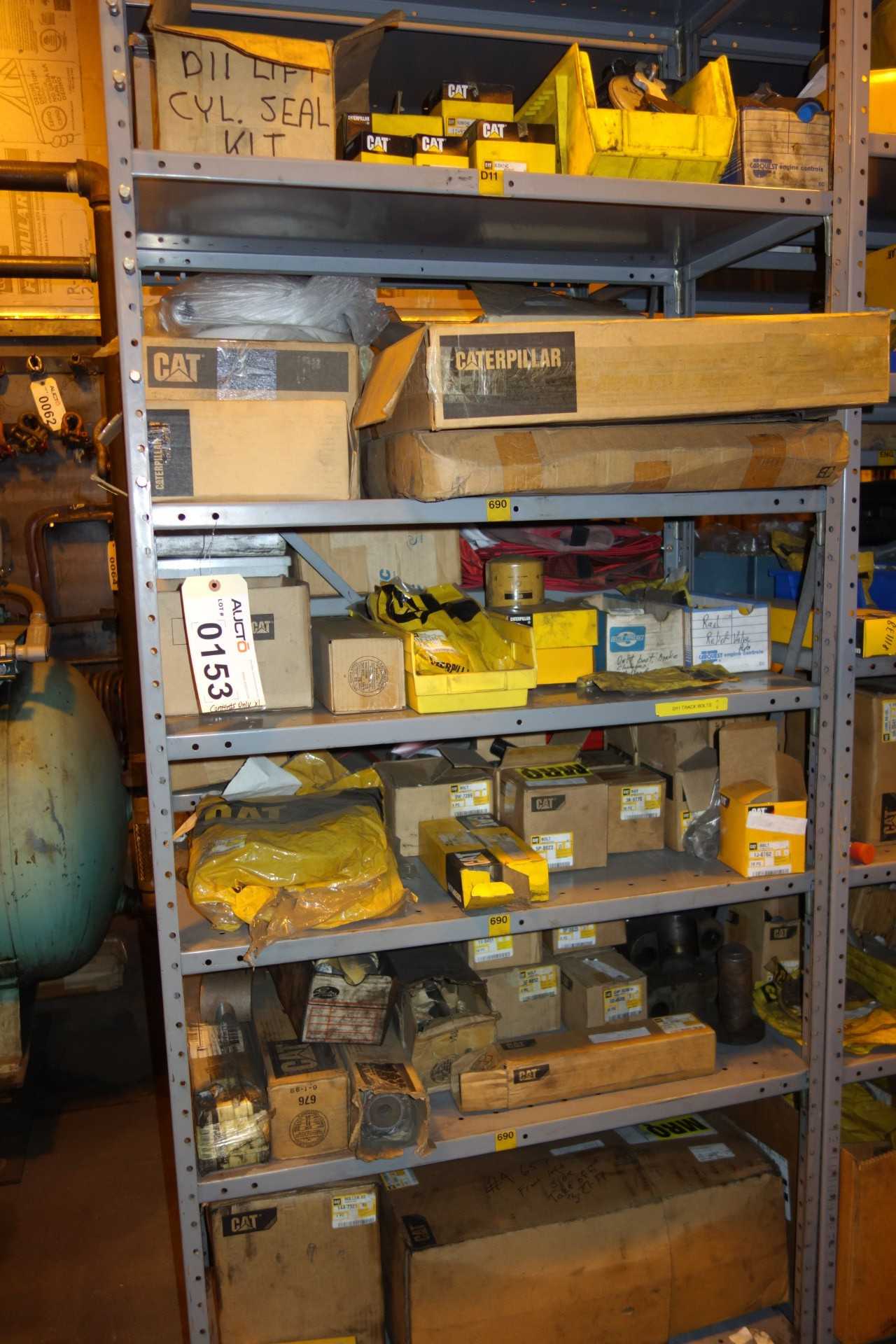 CONTENTS OF SHELVING, CAT HEAVY EQUIPMENT PARTS - SHELVING