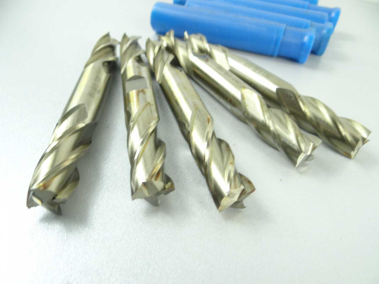 New Lot of 5 CME HSS 4 Flute Double End Mills - MACHINE TOOLING