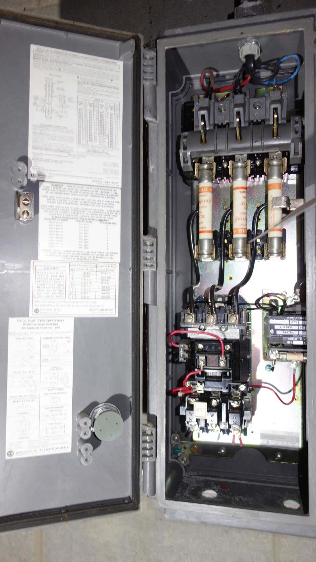 ALLEN BRADLEY 509-BOD SIZE 1 FUSED COMBINATION STARTER - MOTOR STARTERS