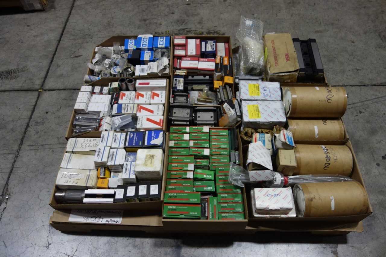 PALLET OF ASSORTED LINEAR BEARINGS - BEARINGS