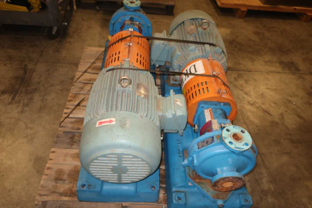 LOT OF 2 GOULDS 3196 1X1.50-8 PUMP ASSEMBLIES - PUMPS