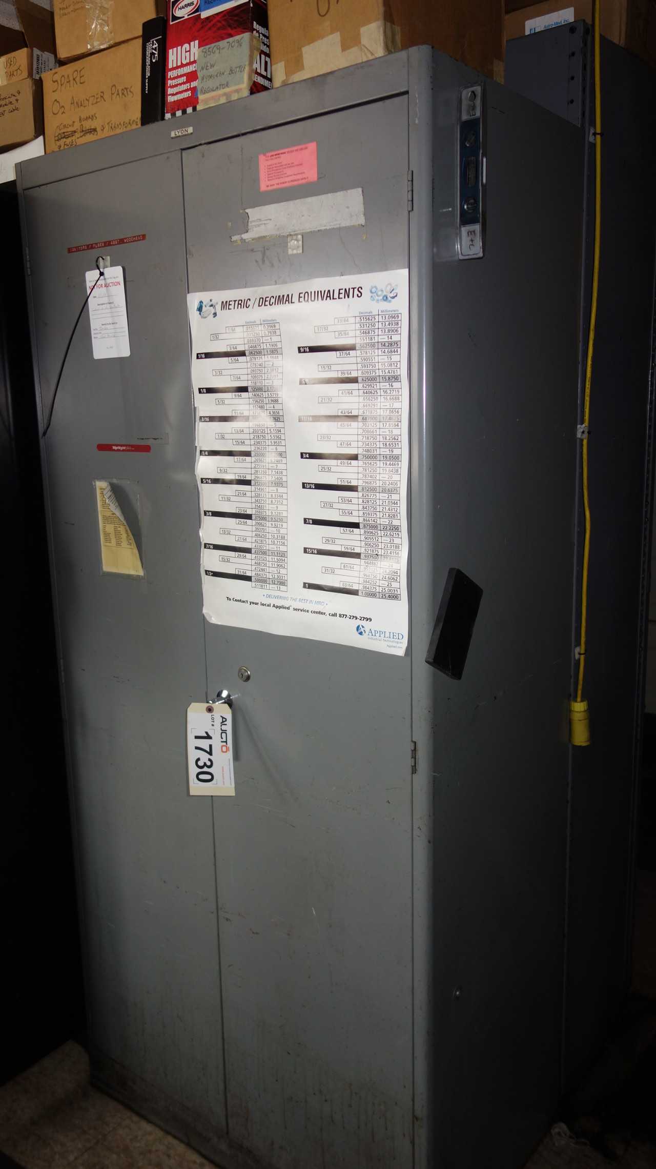 CABINET WITH CONTENTS, ELECTRICAL MRO, SWITCHES - ELECTRICAL COMPONENTS