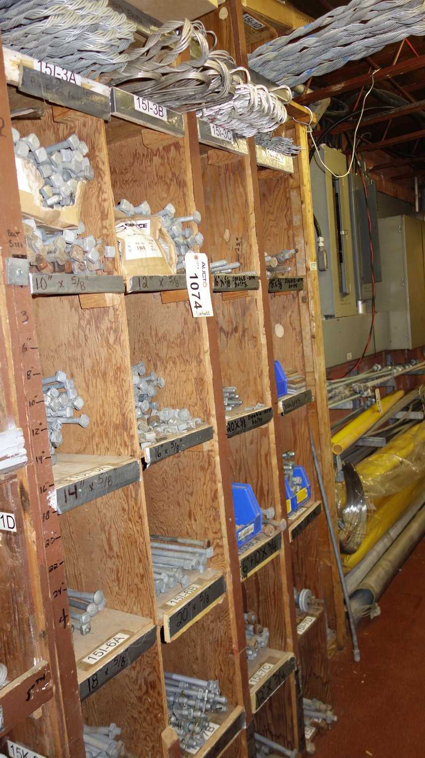 CONTENTS OF PIGEON HOLE CABINET, ASSORTED POWERLINE MATERIAL - ELECTRICAL COMPONENTS