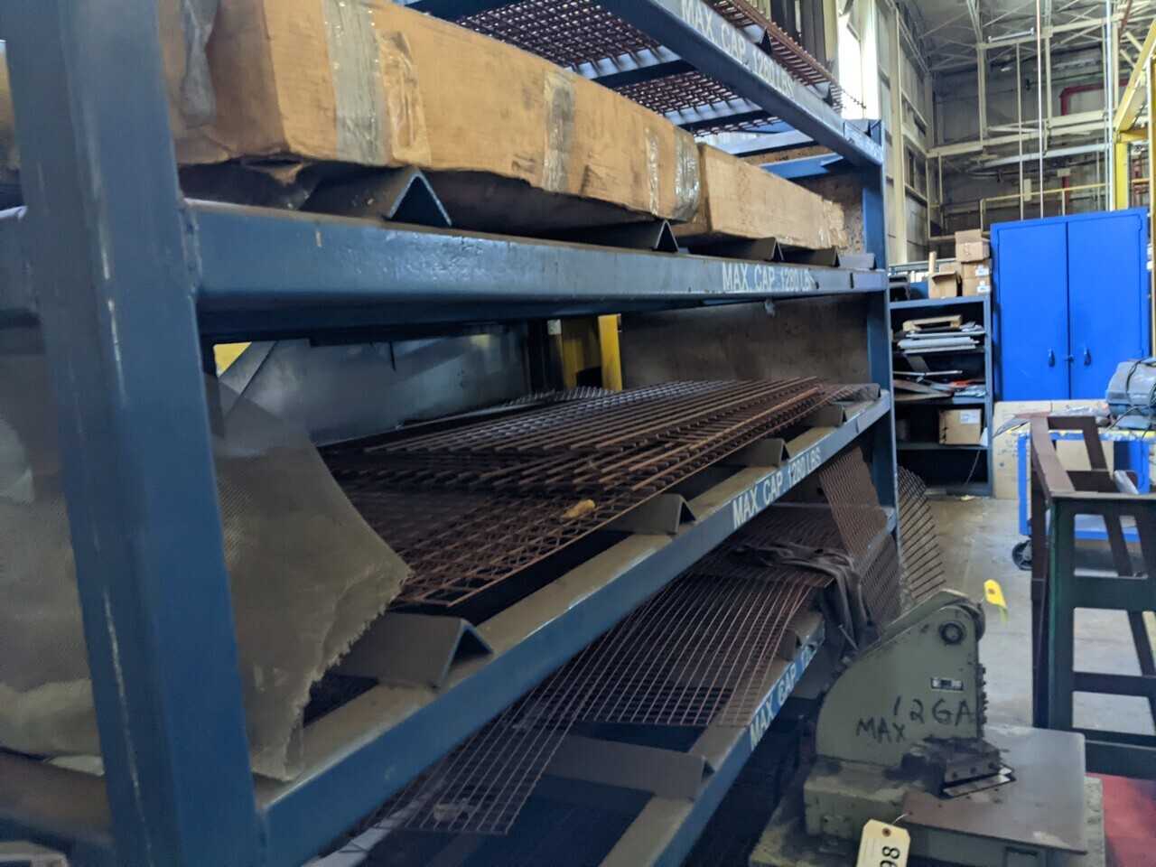 PLATE RACKING WITH CONTENTS,ASSORTED STEEL MESH - PALLET RACKING