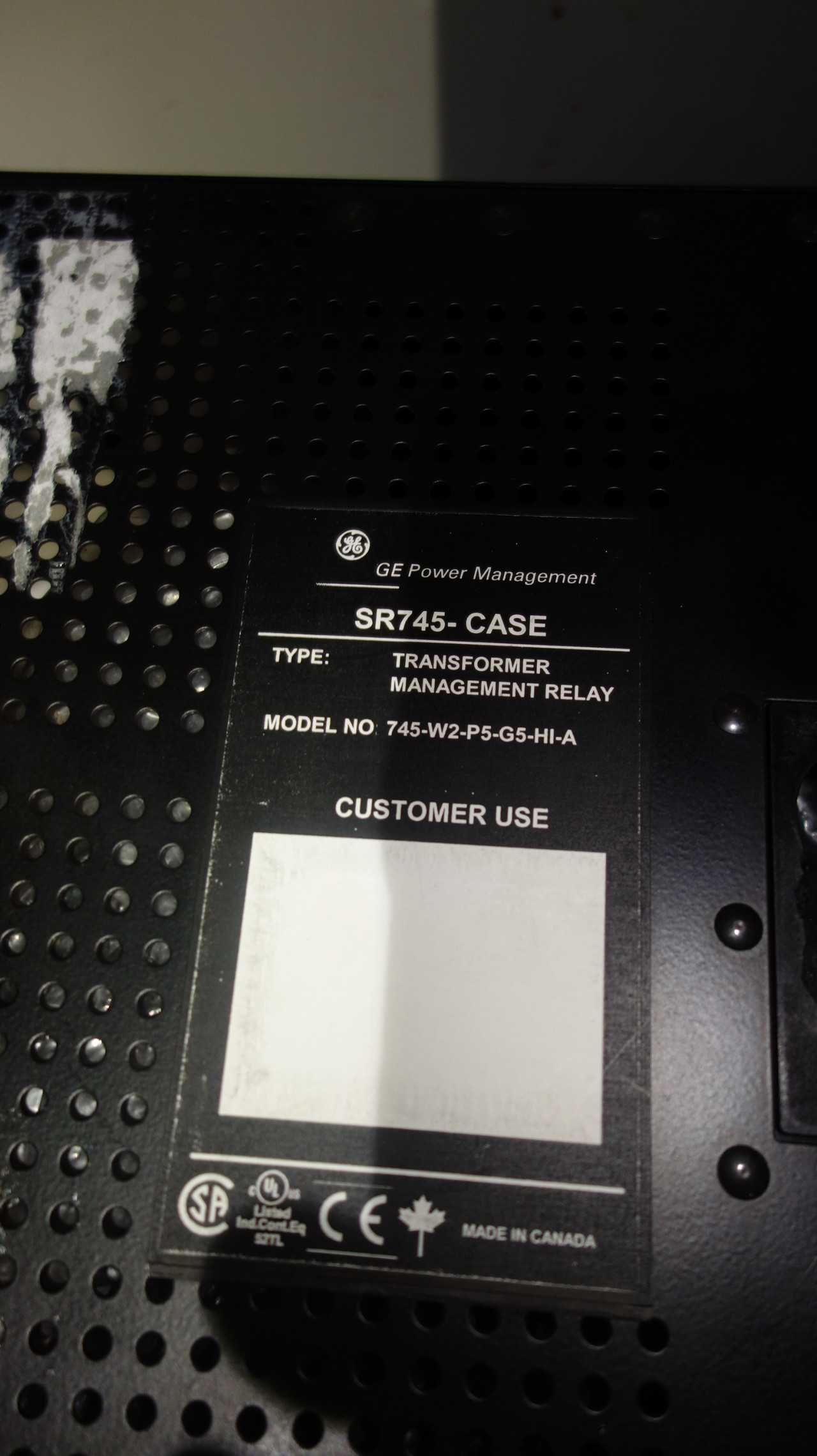 CONTENTS OF TABLE, RELAYS, GE MULTILIN 469-P5-HI-A20-E - ELECTRICAL COMPONENTS