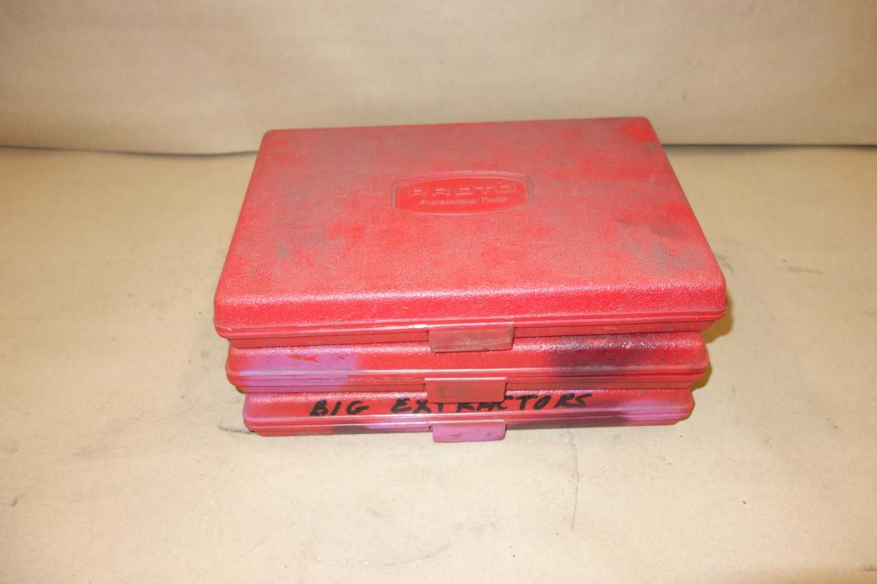 LOT OF 3 PROTO 9500B SCREW & PIPE EXTRACTOR SETS - ELECTRIC POWER TOOLS