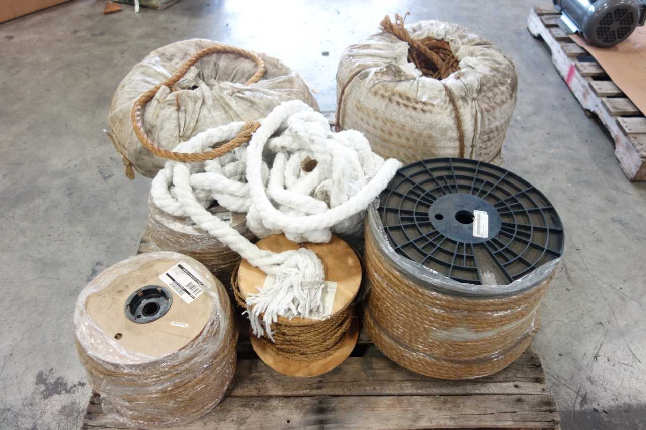 LOT OF ASSORTED ROPE - HAND TOOLS