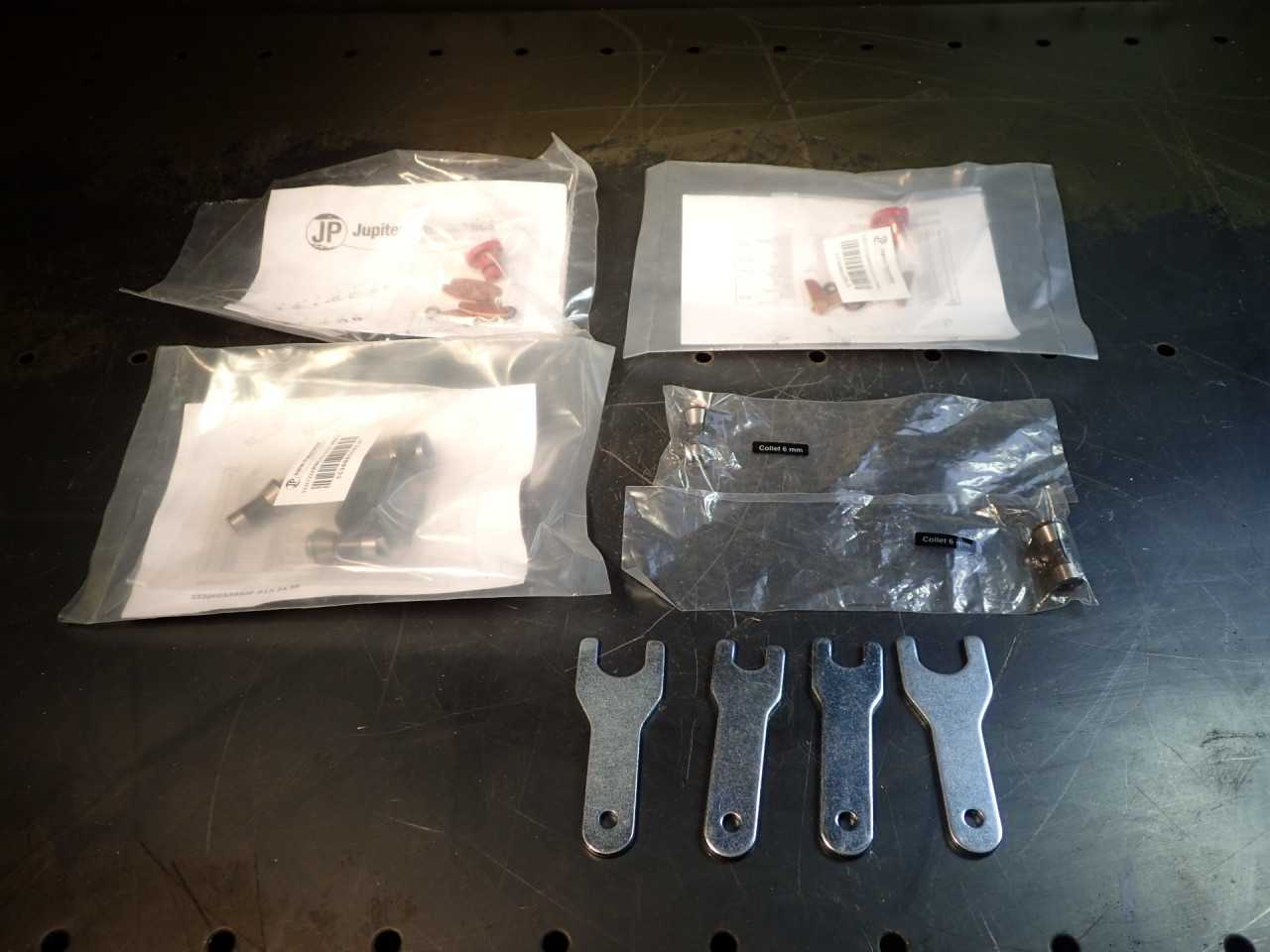 Jupiter Pneumatics 1/4" Die Grinder Rebuild, Repair Kits + 6mm Collet & Wrenches - MACHINING EQUIPMENT