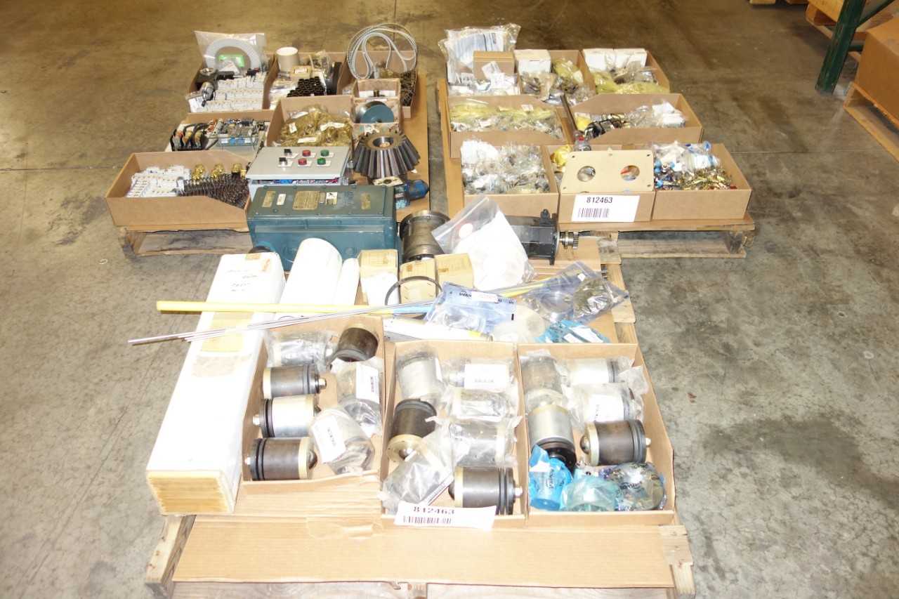 3 PALLETS OF ASSORTED MISCELLANEOUS INDUSTRIAL SURPLUS - ELECTRICAL COMPONENTS