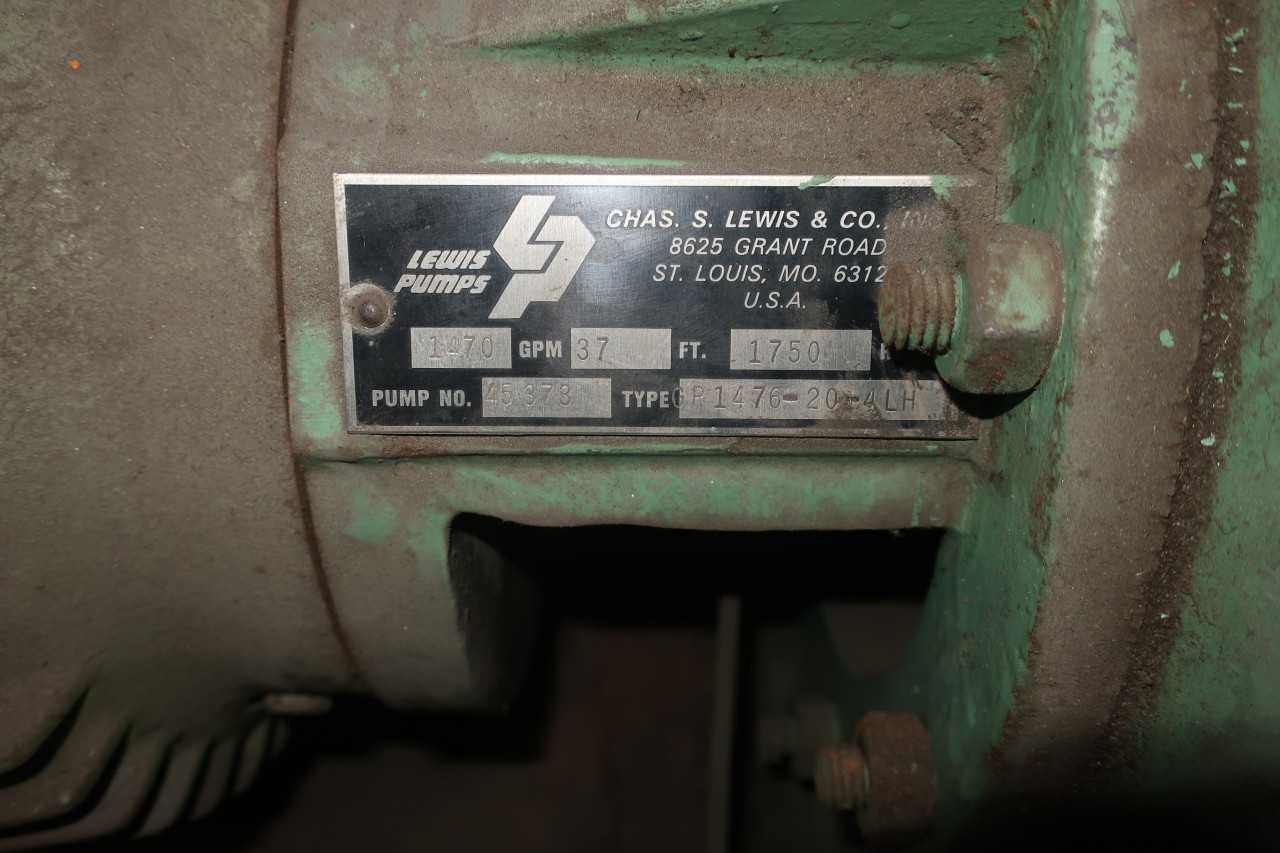 LEWIS PUMP ASSEMBLY GR1476-20-4LH1470GPM 37FT 1750RPM - PUMPS