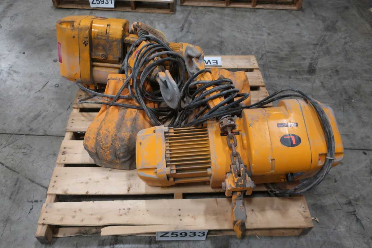 LOT OF 2 HARRINGTON HOIST 5 TON - LIFTING EQUIPMENT
