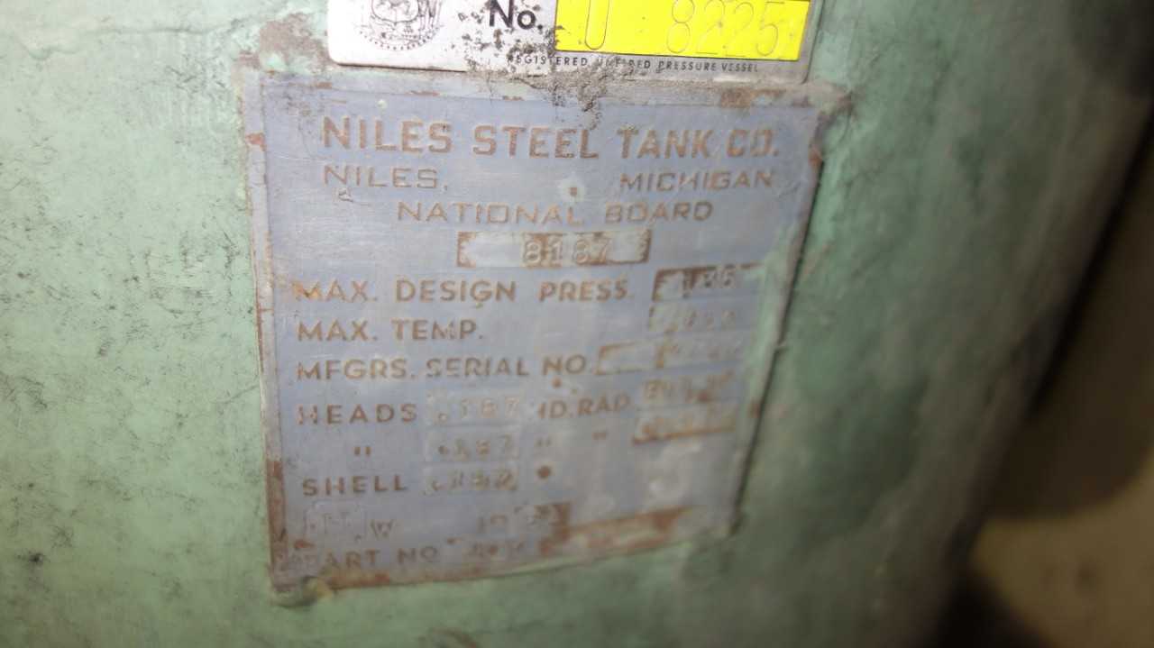 NILES STEEL 135PSI STEEL TANK - PROCESS EQUIPMENT