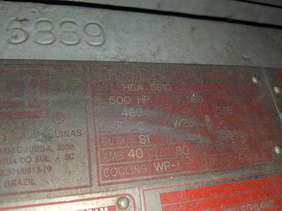 WEG HGA 5810 500HP 460V-AC 3 PHASE INDUCTION MOTOR - ELECTRIC MOTORS