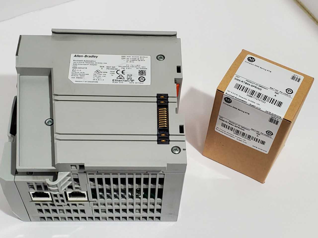 Allen Bradley CompactLogix 5069-AEN2TR Plus Brand new 5069-RTB64 Spring - AUTOMATION & CONTROLS