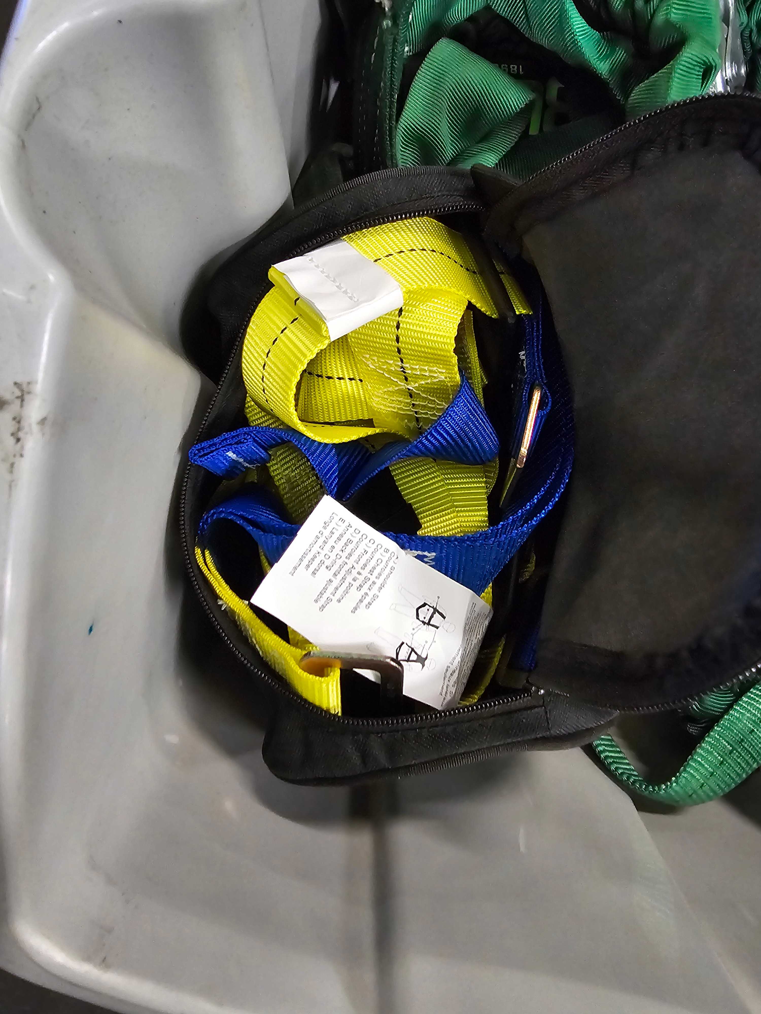LOT OF FALL PROTECTION AND SAFETY GEAR - HARNESSES, RESPIRATORS, GOGGLES, ETC. - INDUSTRIAL PARTS