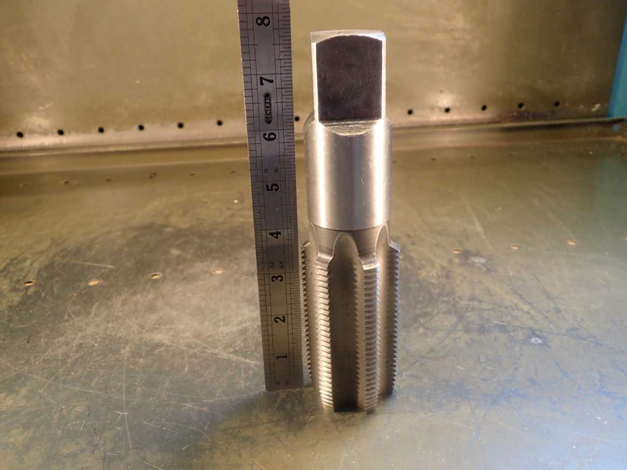2" -8 NS Hand Thread Tap: 6-Flute, 3-1/2" Long Flutes 7-5/8" OAL, Used Good Cond - MACHINING ACCESSORIES & TOOLING