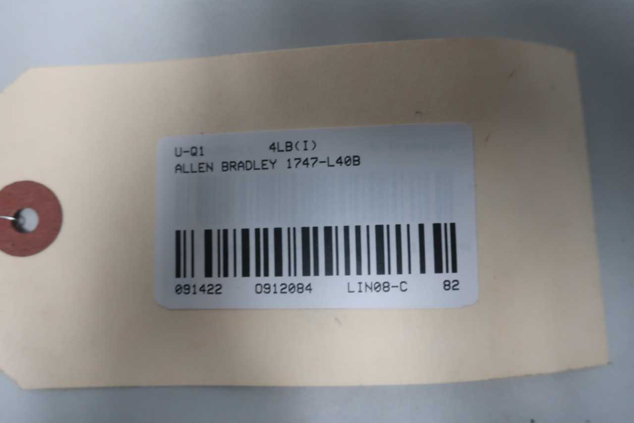 ALLEN BRADLEY 1747-L40B SER B PROCESSOR MODULE - AUTOMATION & CONTROLS
