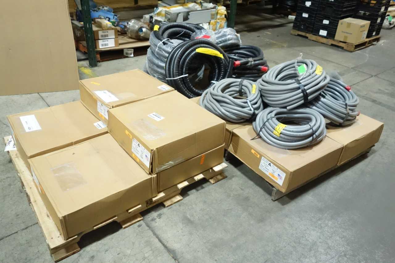 3 PALLETS OF LIQUID-TIGHT FLEXIBLE METAL CONDUIT - CONDUIT FITTING