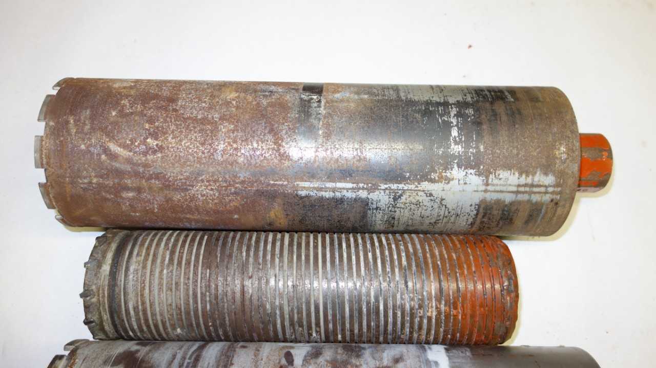 LOT OF 4 ASSORTED HUSQVARNA DIAMOND CORE BIT - ELECTRIC POWER TOOLS