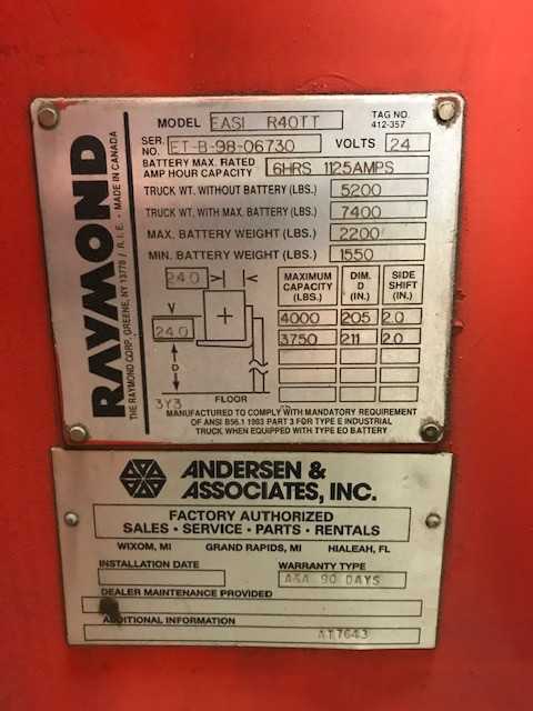 1998 Raymond EASIR40TT reach truck, Troy, MI - MATERIAL HANDLING