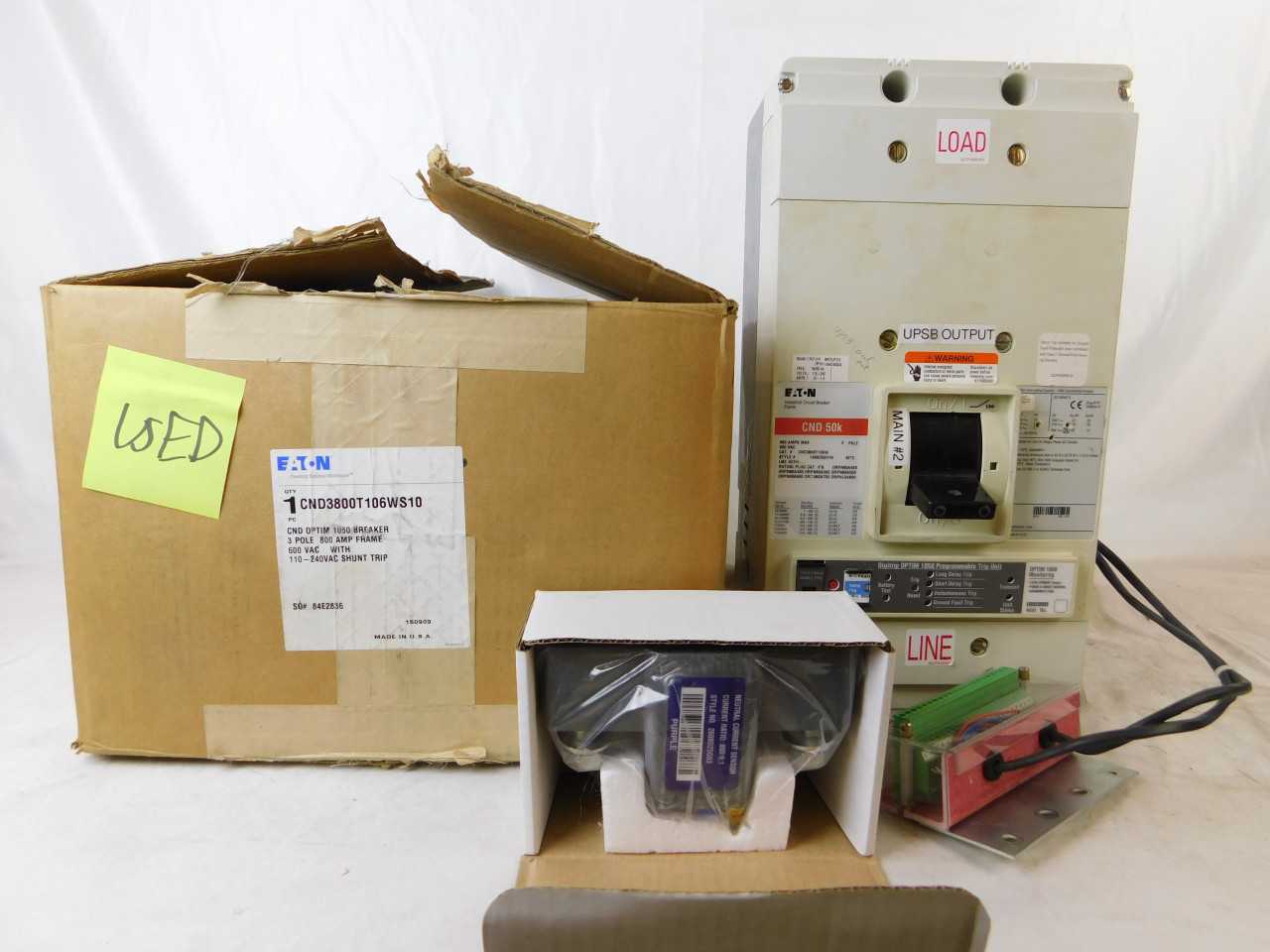 Quantity of 1x CND3800T106WS10 3P 800A 600VAC Molded Case Circuit Breakers - CIRCUIT BREAKERS