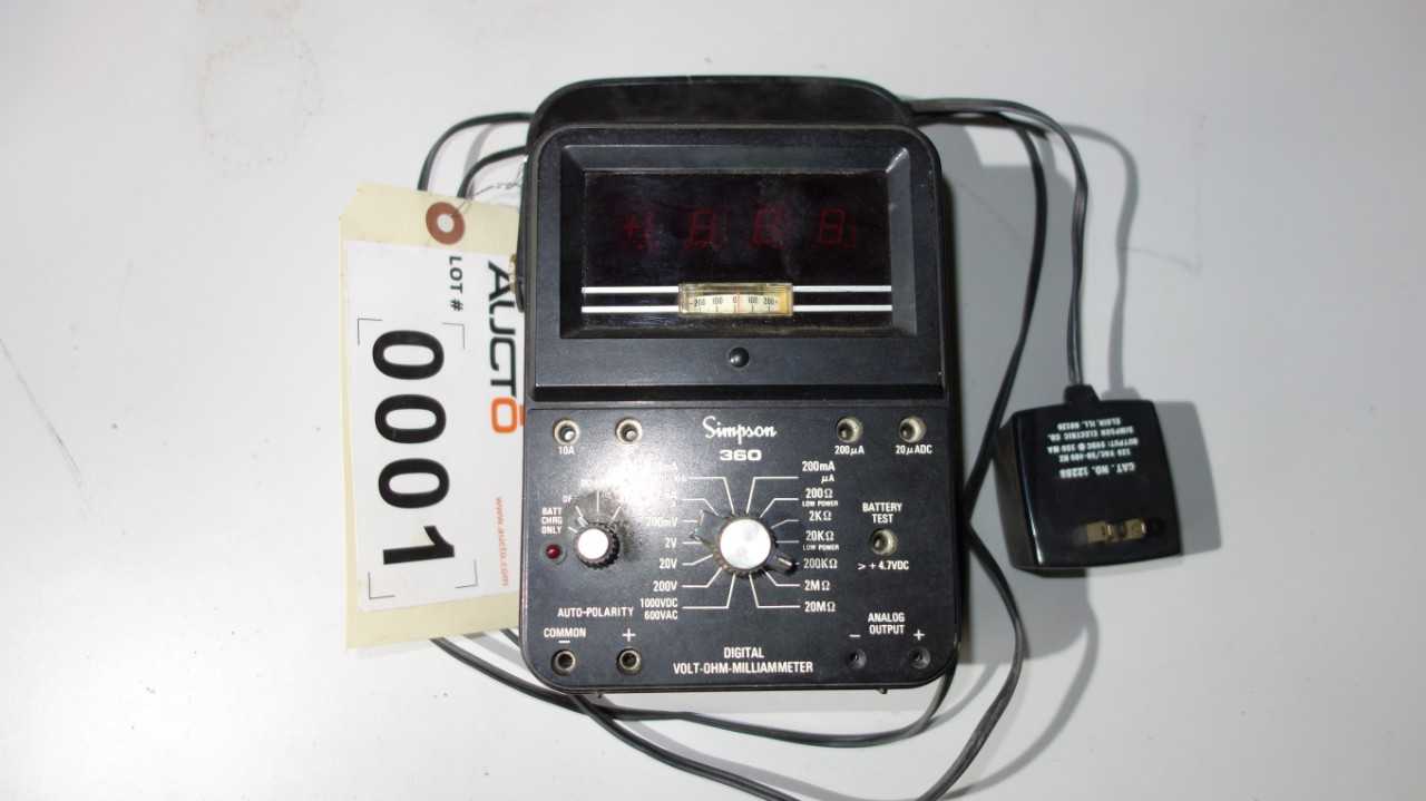 SIMPSON 360-2 VOLT-OHMM MILLIAMMETER - ELECTRICAL PARTS